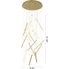 Canada LED 32 inch Brass Chandelier Ceiling Light