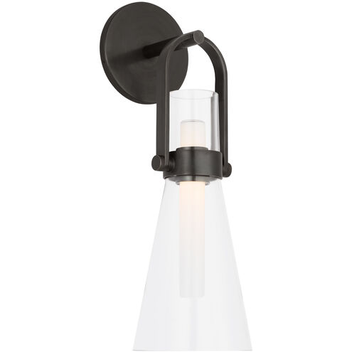 Ian K. Fowler Larkin LED 5.5 inch Bronze Conical Bracketed Sconce Wall Light, Medium