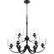 Dakota 9 Light 3 inch Noir Chandelier Ceiling Light