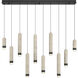 Cambre LED 50 inch Matte Black Linear Chandelier Ceiling Light