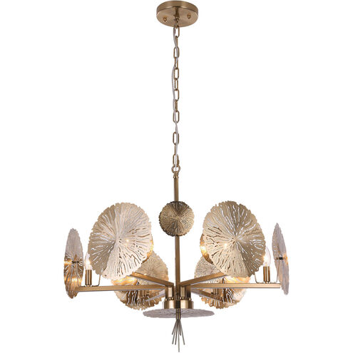 Canada 6 Light 27 inch Gold Chandelier Ceiling Light