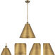 Ballston Cone LED 16 inch Brushed Brass Pendant Ceiling Light