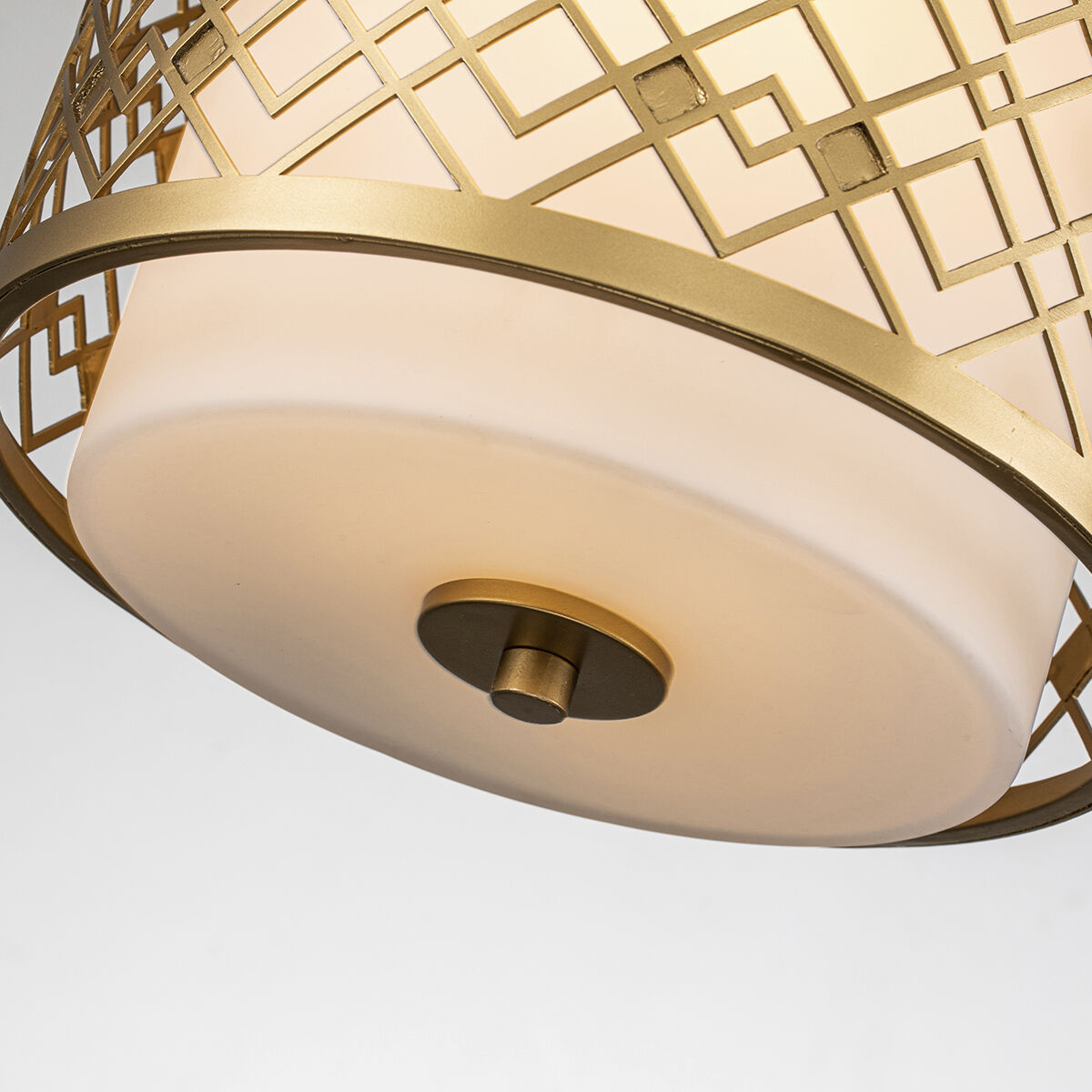 Ziggy 1 Light 10 inch Laquered Gold Mini Pendant Ceiling Light