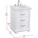 Knox 24 X 34 inch White Bathroom Vanity Cabinet