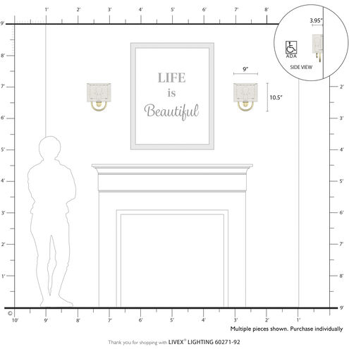 Stratton 1 Light 9 inch English Bronze ADA Wall Sconce Wall Light