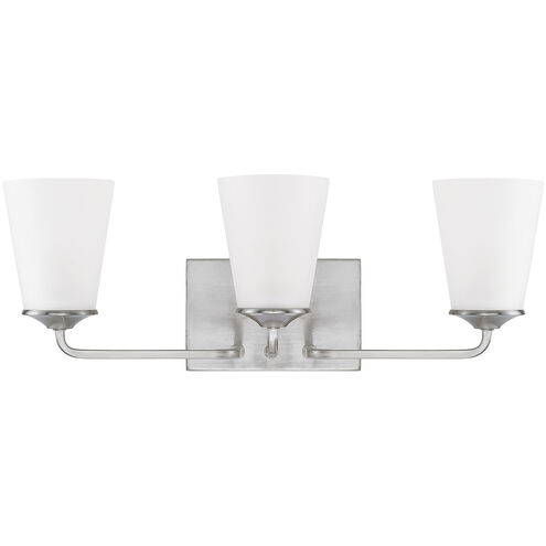 Braylon 3 Light 23 inch Brushed Nickel Vanity Light Wall Light