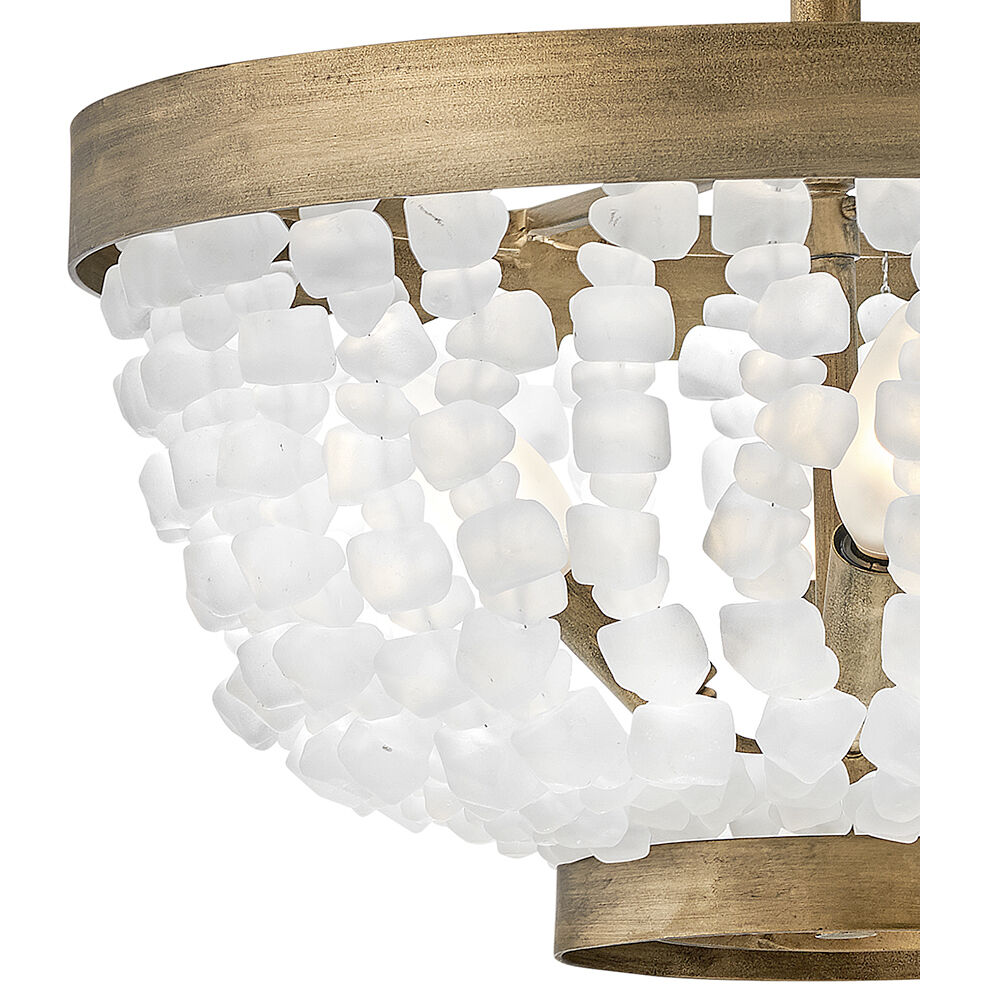 Dune LED 16 inch Burnished Gold Foyer Light Ceiling Light, Semi-Flush Mount