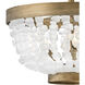 Dune LED 16 inch Burnished Gold Foyer Light Ceiling Light, Semi-Flush Mount