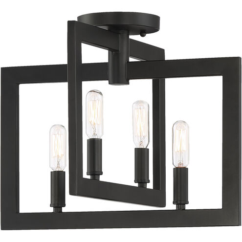 Portrait 4 Light 15 inch Espresso Semi Flush Ceiling Light