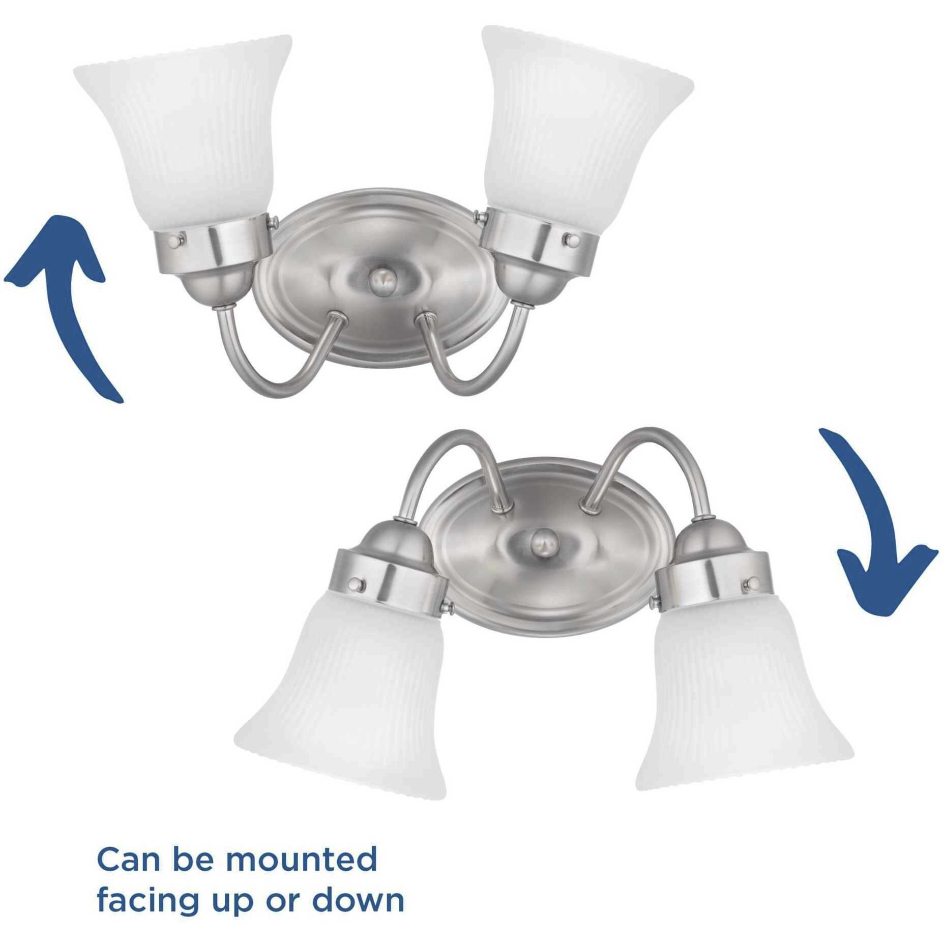 Clarence 2 Light 11.75 inch Brushed Nickel Bath Vanity Wall Light