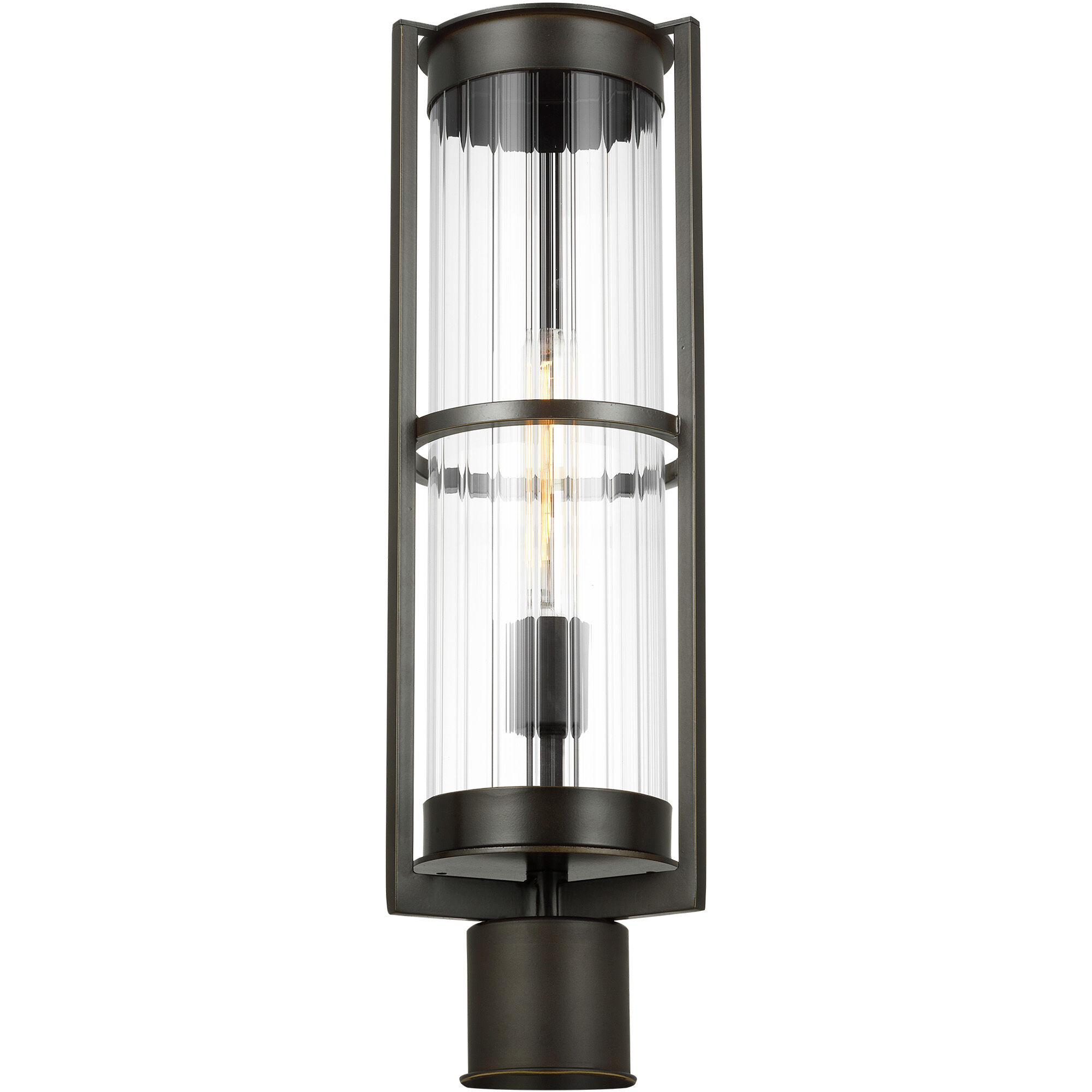 Alcona 1 Light 21 inch Antique Bronze Post Lantern