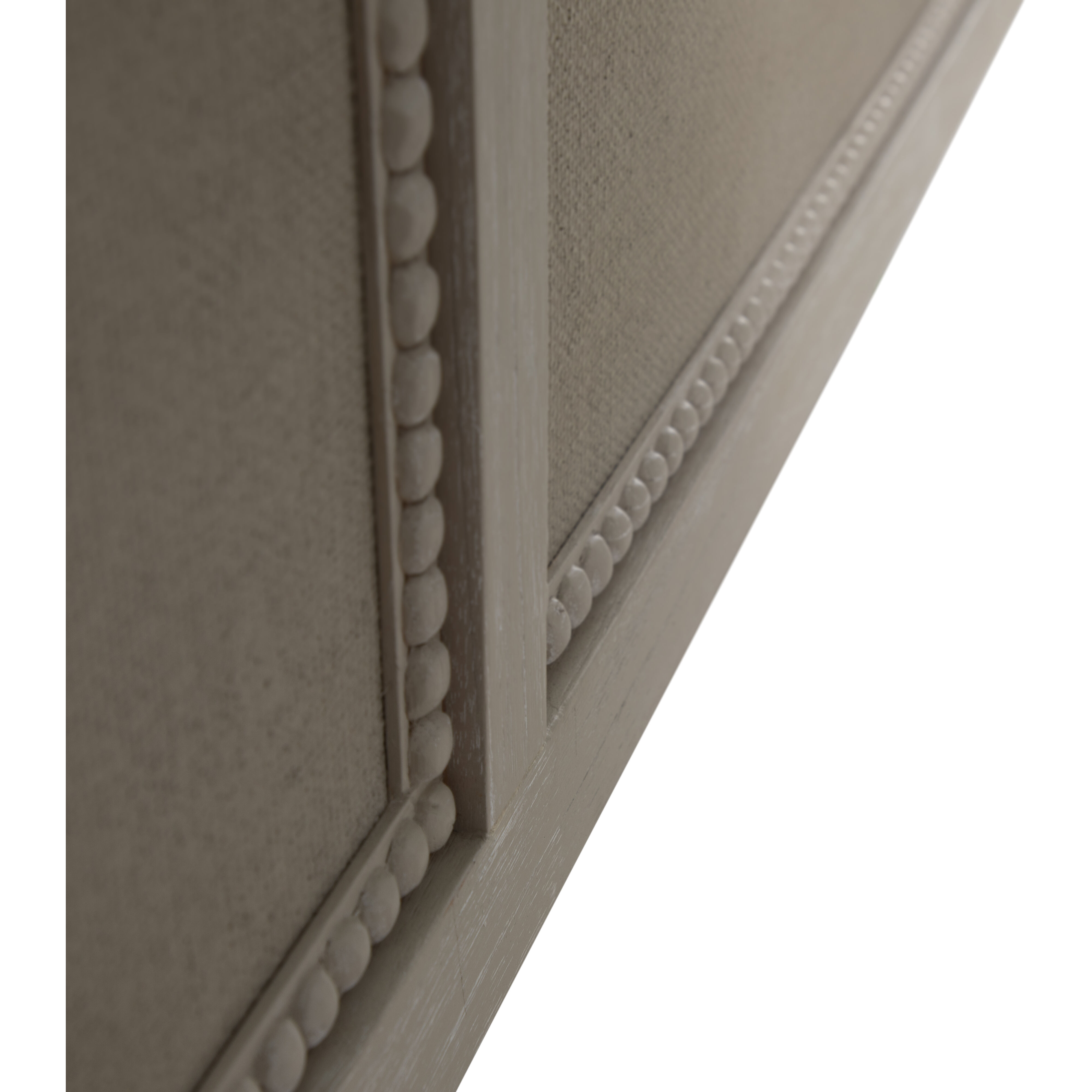 Caroline Cerused White Queen Bed