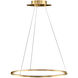 Sean Lavin Vellavi LED 23.4 inch Natural Brass Chandelier Ceiling Light, Integrated LED