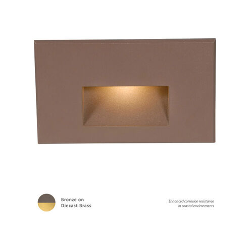 Tyler 120 3.8 watt Solid Brass Coated in Bronze Step and Wall Lighting in White, Bronzed Brass, WAC Lighting