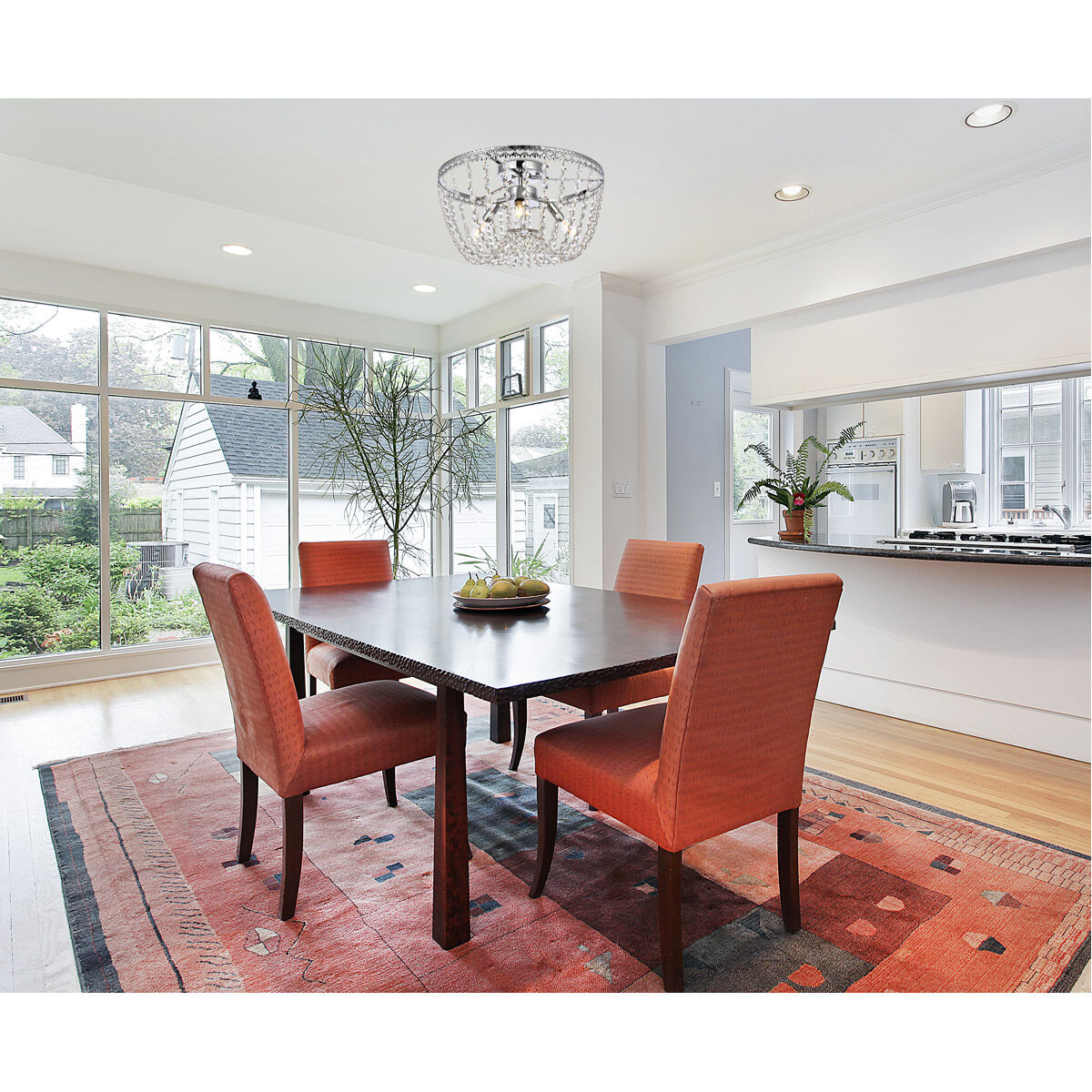 Kylie 3 Light 16 inch Chrome Flush Mount Ceiling Light