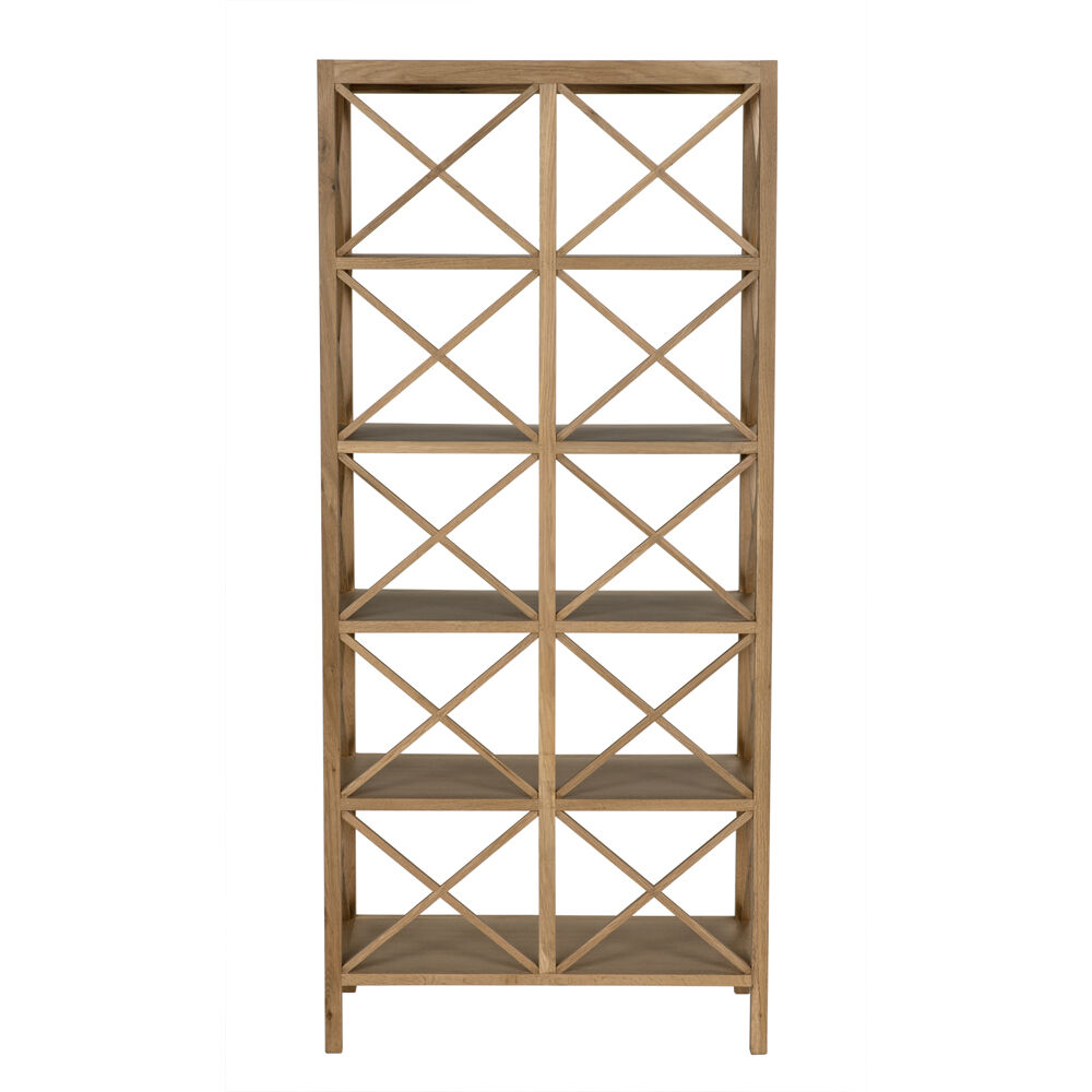 Nikolai White Oak Bookcase