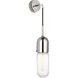 Thomas O'Brien Junio LED 4.25 inch Polished Nickel Wall Light in Clear Glass