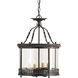 Grayson 4 Light 14 inch French Black Ceiling Lantern Ceiling Light, Small, Semi-Flush Convertible, Lillian August Collection