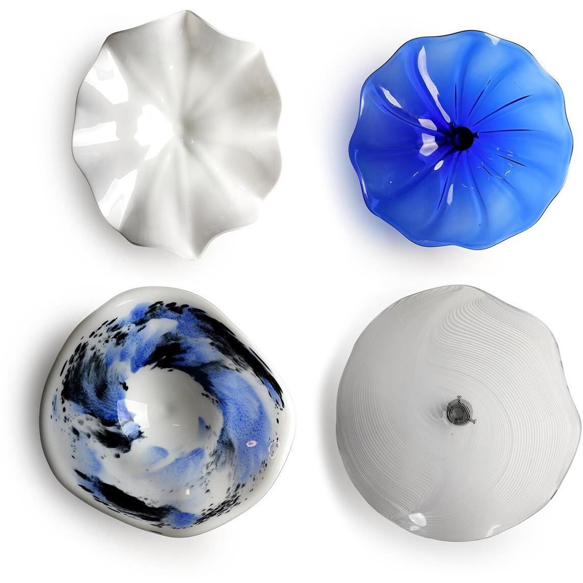 Flowing Glass Wall Art, Set of 4