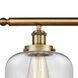 Ballston Large Bell 3 Light 36 inch Brushed Brass Island Light Ceiling Light in Clear Glass