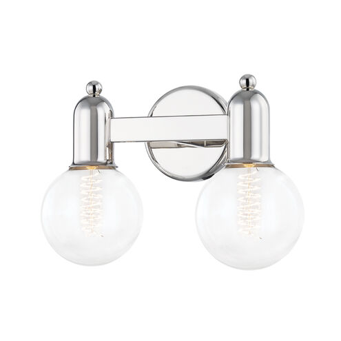 Bryce 2 Light 12.75 inch Polished Nickel Bath and Vanity Light Wall Light