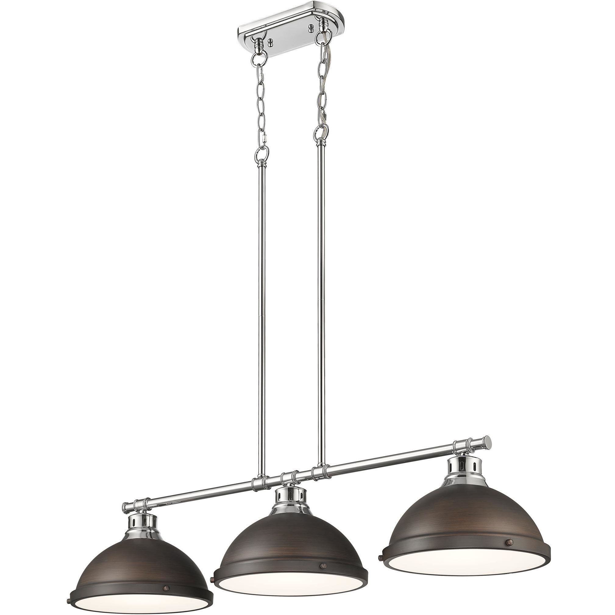 Yep Duncan Island Light Ceiling Light in Chrome, Rubbed Bronze