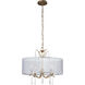 Laurel Estate 4 Light 20 inch Brio Gold Semi Flush Mount Ceiling Light, Convertible