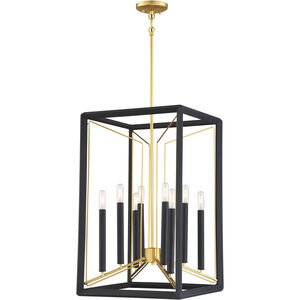 Sable Point 8 Light Sand Coal With Honey Gold Pendant Ceiling Light