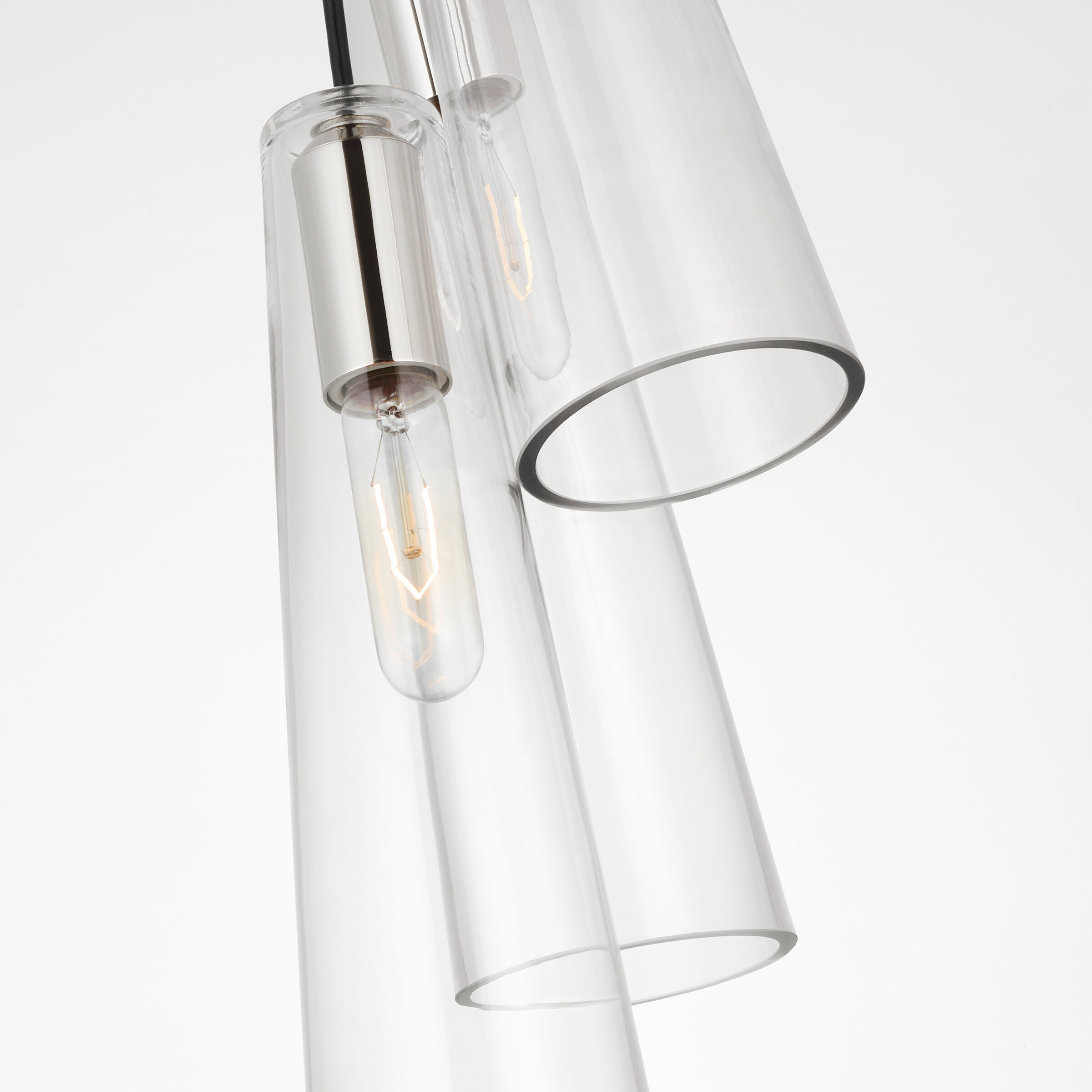 Ray Booth Osvaldo LED 9 inch Polished Nickel Triple Pendant Ceiling Light