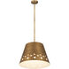 Katie 1 Light 18 inch Rubbed Brass Chandelier Ceiling Light