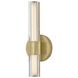 Georgette LED 5.25 inch Lacquered Brass Bath Light Wall Light