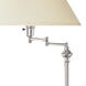 Signature 59 inch 150 watt Brushed Steel Swing Arm Floor Lamp Portable Light