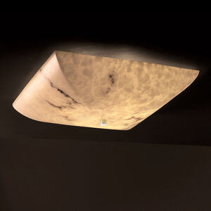 LumenAria LED 24 inch Matte Black Semi-Flush Ceiling Light in 5000 Lm LED, Square Bowl