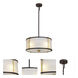 Corona 3 Light 15.75 inch Museum Bronze Pendant Ceiling Light, Convertible to Pendant, Semi-Flush Mount or Flush Mount