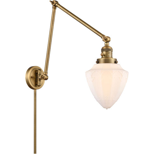 Franklin Restoration Bullet 32 inch 6.00 watt Brushed Brass Swing Arm Wall Light