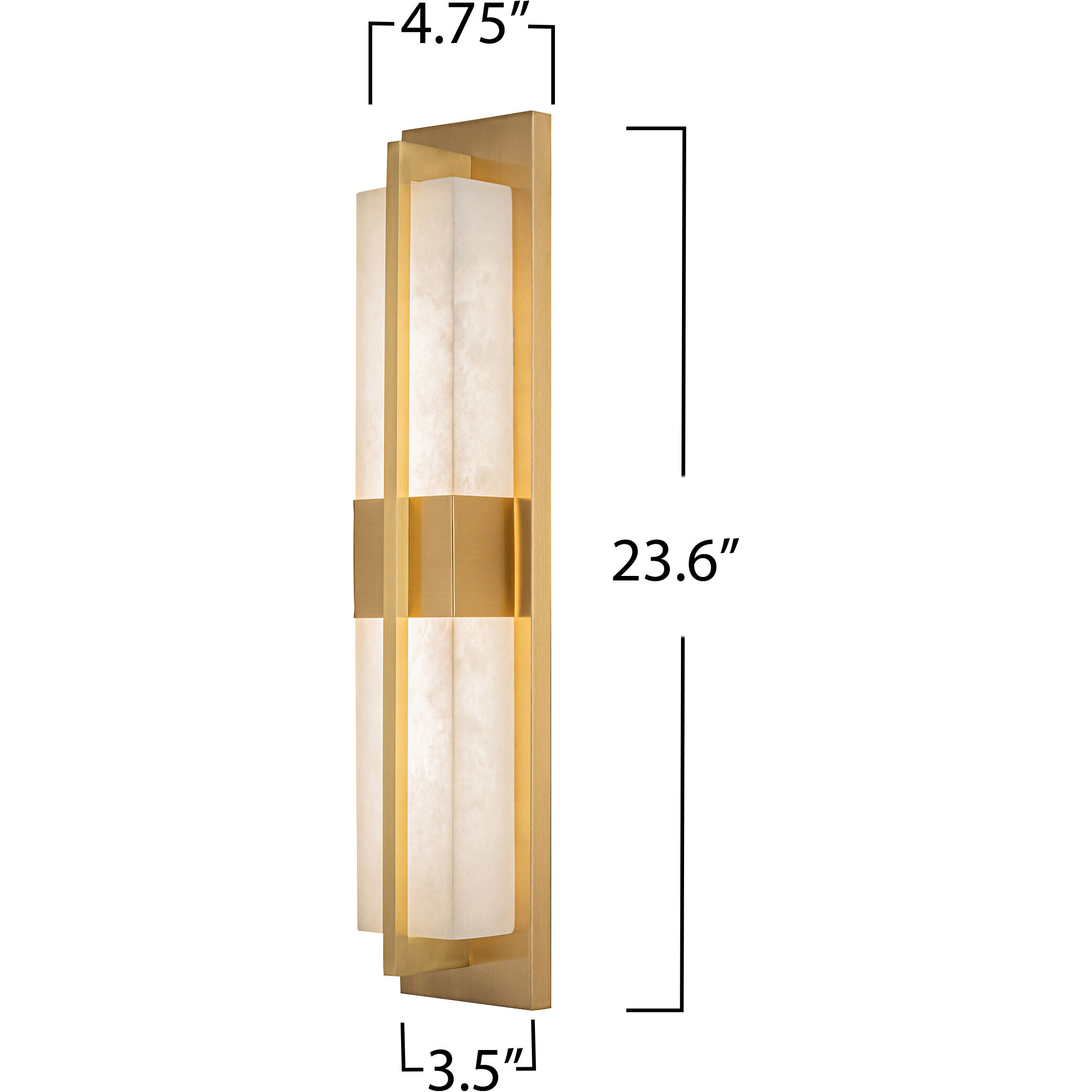 Briana Wall Sconce Wall Light in Brushed Brass