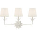 Broche 3 Light 25 inch Matte White Bath Vanity Light Wall Light