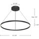 Cerchio Pendant Ceiling Light in Black