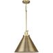 Hinton 1 Light 16 inch Vintage Brass Pendant Ceiling Light