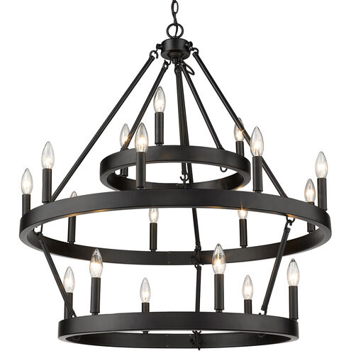 Alastair 18 Light 32 inch Matte Black Chandelier Ceiling Light