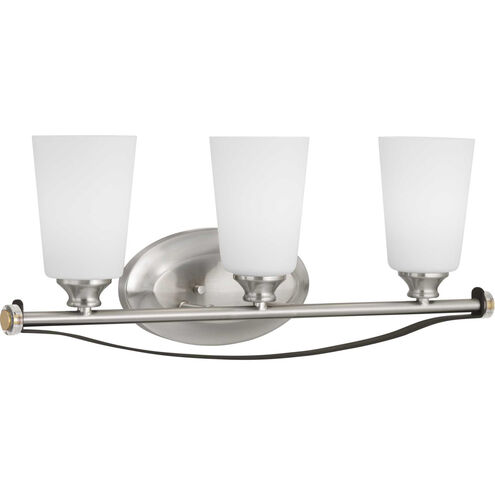 Nealy 3 Light 23 inch Brushed Nickel Bath Vanity Wall Light