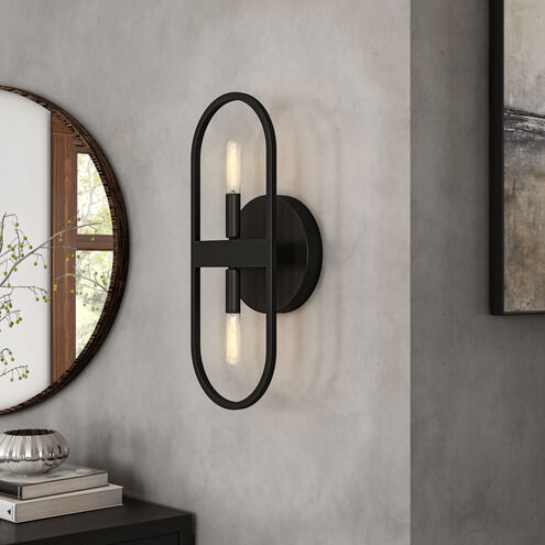 Carousel 2 Light 5 inch Black Wall Sconce Wall Light
