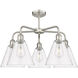 Berkshire 5 Light 26 inch Satin Nickel Chandelier Ceiling Light in Clear