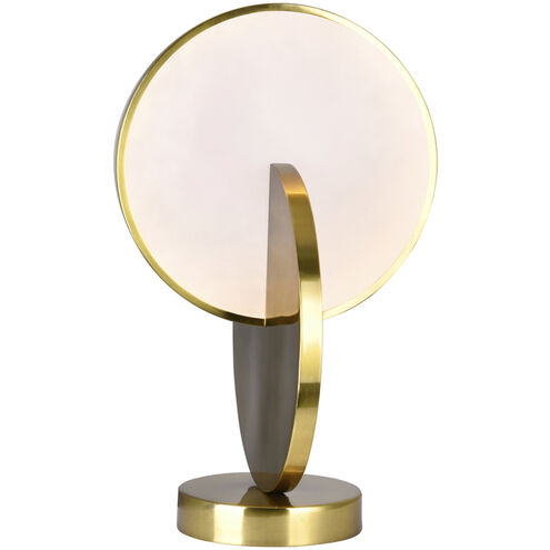 Tranche 16 inch 8.00 watt Brushed Brass Table Lamp Portable Light
