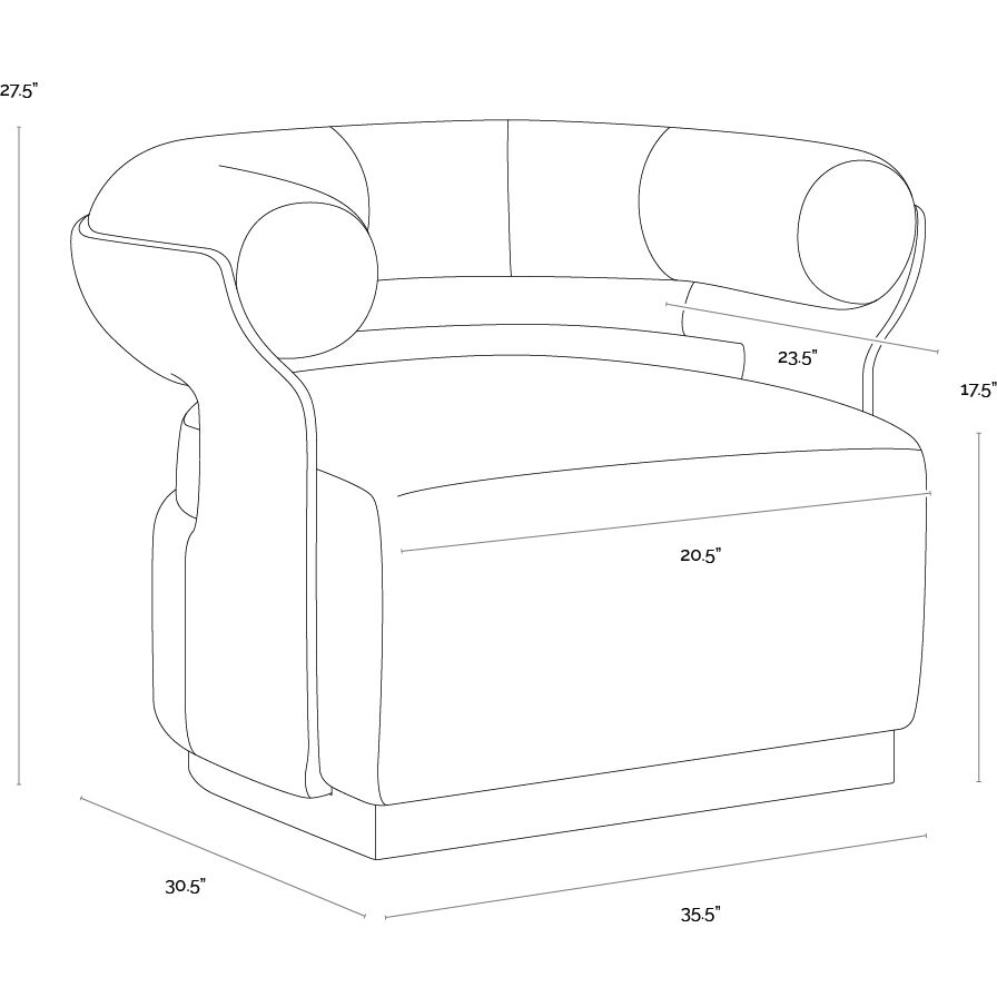 Olida Hailey Moon / Napa Beige Swivel Lounge Chair