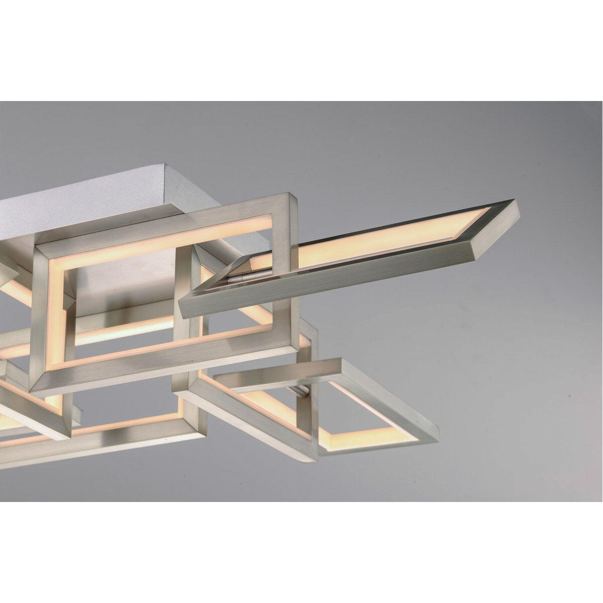 Link LED 29.25 inch Satin Nickel Flush Mount Chandelier Ceiling Light