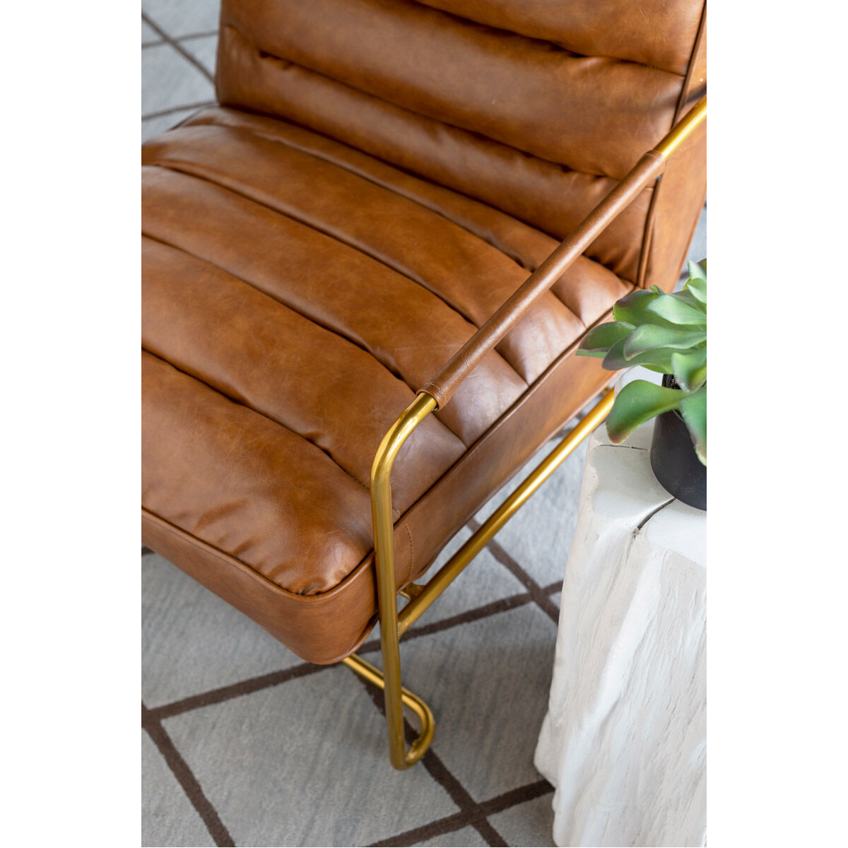 Anita Black and Gold Chair