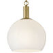 Rivi 1 Light 13 inch Lacquered Brass Pendant Ceiling Light