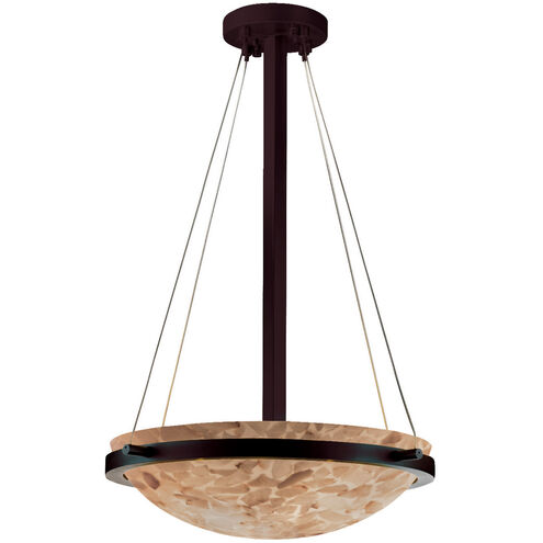 Alabaster Rocks LED 21 inch Dark Bronze Pendant Ceiling Light in 3000 Lm LED, Ring