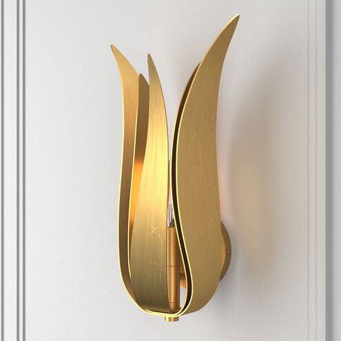 Broche Sconce Wall Light in Antique Gold